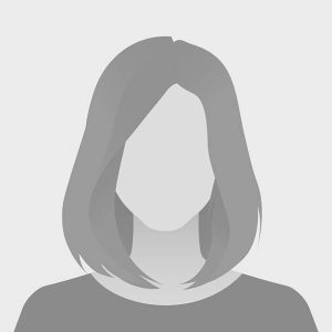 Minimalistic grayscale illustration of woman with medium length hair undefined face neutral expression digital design
